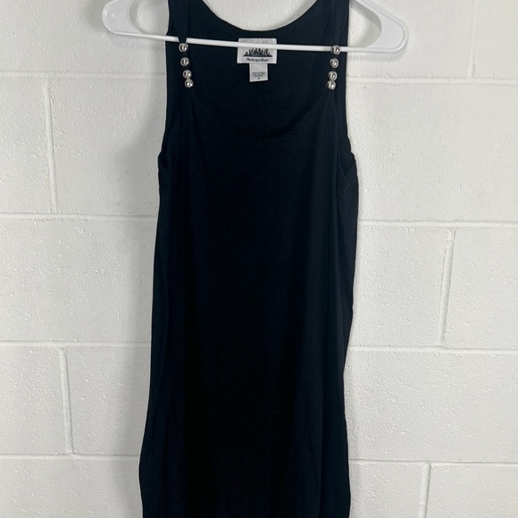 Metropolitan Black Sleeveless Dress with Gray Button Accents - Picture 1 of 6